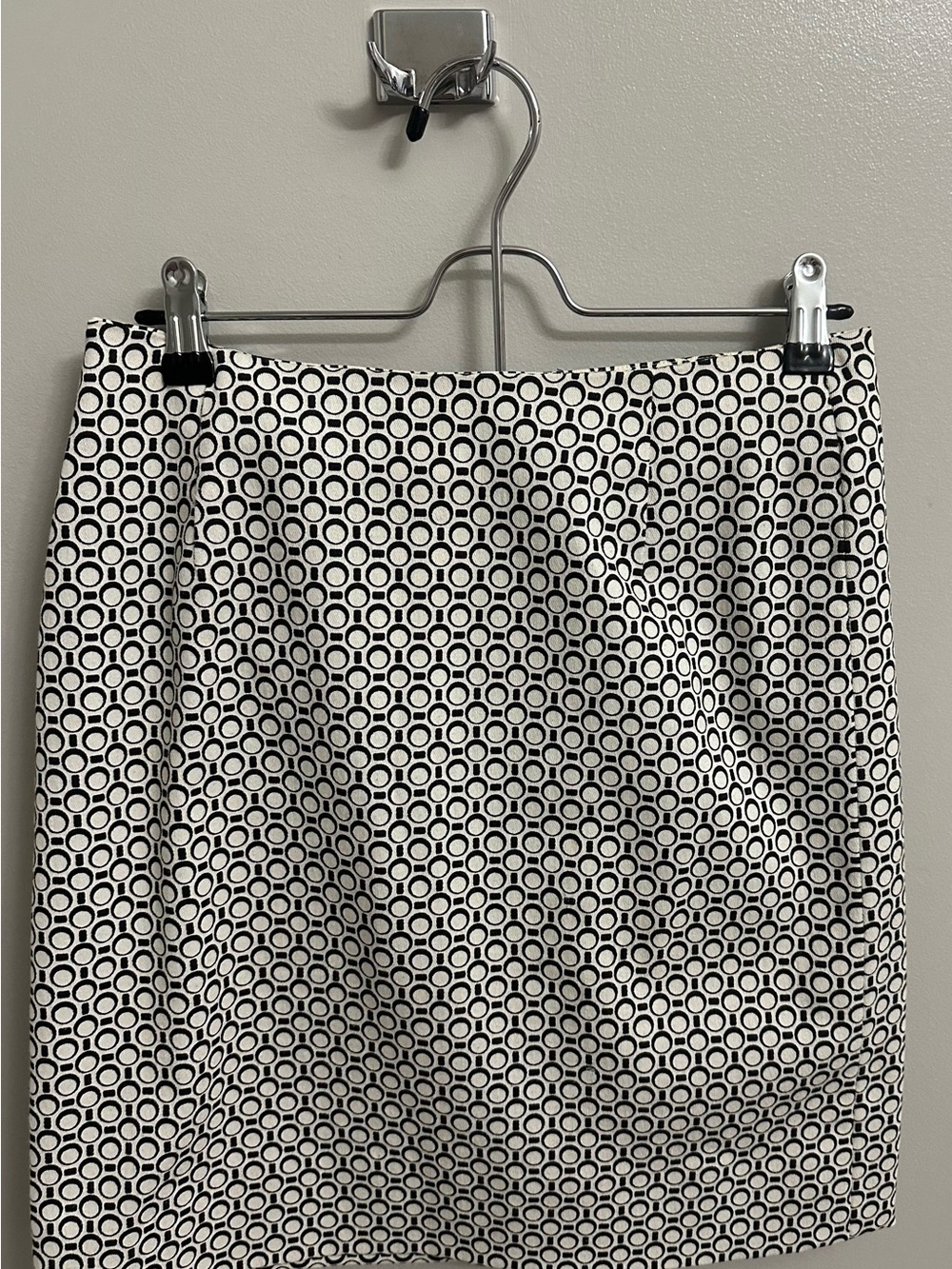 Etcetera Black & White Geo Circle Pencil Skirt